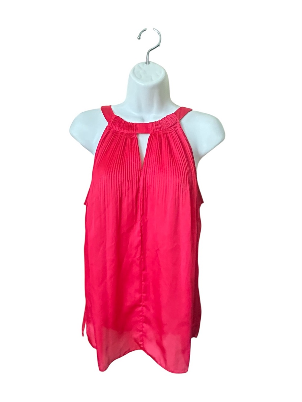 Laundry By Shelli Segal  red Pleated Halter Camisole, Sz 4